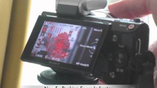 Sony Nex 5 Focus Peaking Indicator [upl. by Nivrad114]