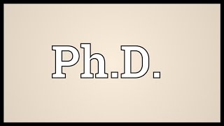 PhD Meaning [upl. by Ewart]