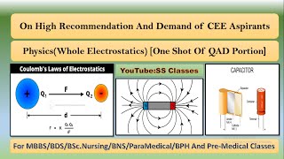 For CEE Exams  Whole Electrostatics   One Shot   QAD Session  Physics   Full [upl. by Naehgem]