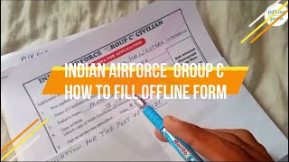 Air Force Group C Recruitment 2024 LDCTypistDriver How to fill Offline Application Form in hindi [upl. by Ahcsat]