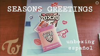 TWICE SEASONS GREETINGS 20x20 I español unboxing [upl. by Boiney532]