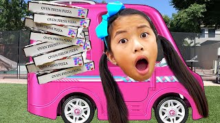 Wendy Pretend Play Pizza Delivery Toy Restaurant  Funny Cooking Kitchen Food Toys Story [upl. by Tyika]