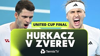 THRILLING Hubert Hurkacz vs Alexander Zverev Highlights  United Cup Final 2024 [upl. by Nilyam]