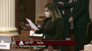 Senator Hurtado presents AB 957 Salas [upl. by Aysan]