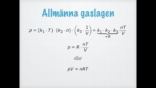 Räkna med gaser Allmänna gaslagen gammal [upl. by Yennej]