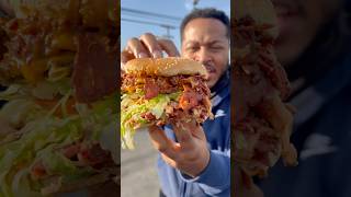 Trying a 2 Pound Pastrami Burger in South Central foodie foodvlog burger losangeles foodreview [upl. by Anialeh]