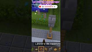 Como hacer una lámpara automática en minecraft minecraft shorts [upl. by Itsim]