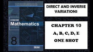 ICSE Class 8  Direct and Inverse Variation  Chapter 10  Selina  Concise Mathematics [upl. by Kaiser795]