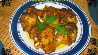 Cuisses de Poulet au four a la marocaine  دجاج في الفرن بالشرمولة المغربية  Rass el hanout [upl. by Kushner]