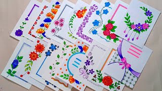 20 BEAUTIFUL BORDER DESIGNSPROJECT WORK DESIGNSA4 SHEETFILEFRONT PAGE DESIGN FOR SCHOOL PROJECTS [upl. by Fairweather]