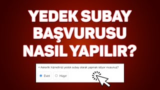 Askerlik Yedek Subay Başvurusu Nasıl Yapılır [upl. by Yelnik]