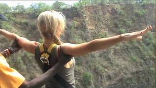 Bungee Jumping at Victoria Falls Pt 1 [upl. by Ayotas]