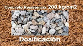 Concreto Resistencia 200 kgcm2 Dosificación concretoarmado hormigón concreto280 [upl. by Suzetta]