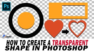 How to create a transparent shape in photoshop BEGINNER [upl. by Iew682]