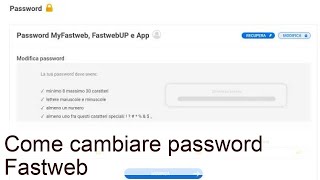 Come cambiare password Fastweb  Salvatore Aranzulla [upl. by Marchall313]