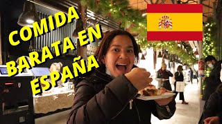 PROBANDO COMIDA CALLEJERA en MADRID Comida BARATA en ESPAÑA [upl. by Kelda893]