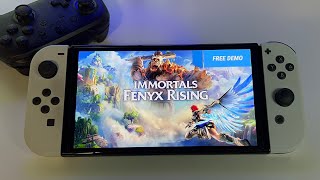 Immortals Fenyx Rising REVIEW  Switch OLED handheld gameplay [upl. by Nnaeiram522]