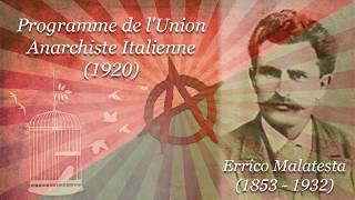 Programme de lUnion Anarchiste Italienne 24  Errico Malatesta [upl. by Hestia]