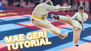 Mae Geri Front Kick  Full Contact Karate [upl. by Mehalick682]