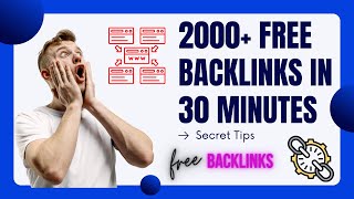 How to Build Free Backlinks Without Paying for Them  Free backlinks generator tool  Free Backlinks [upl. by Suzi]