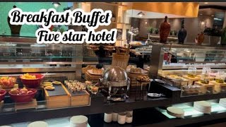 Breakfast Buffet in a 5 star hotel in UAE💜 part 1 [upl. by Fleurette368]