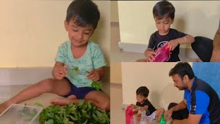 Indoor activities for toddlers  Keep kids busy at home  Tamil vlog  Aaryan Gururaj [upl. by Annaitsirhc]