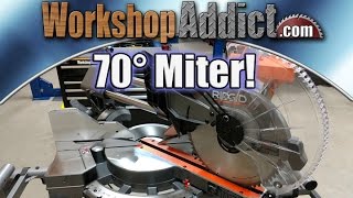 Ridgid 12quot Dual Bevel Sliding Miter Saw Review  70 Degree Miter Capacity [upl. by Eeliak]