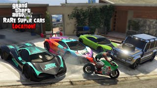 GTA 5 Story Mode Rare Super Cars Locations 2022 [upl. by Justus]