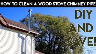 How to Clean a Wood Stove Chimney Pipe with sooteater [upl. by Stover644]