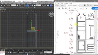 modeling library in 3Ds MAX using editable spline  EX02  part 1 [upl. by Conte]