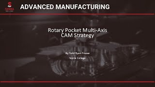 Rotary Pocket MultiAxis CAM Strategy Lecture [upl. by Adev392]