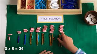 Learning Multiplication Using Montessori Bead Bars [upl. by Nomar]