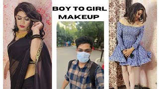 male to female makeup  crossdressers  boy to girl makeup transformation 🤗 [upl. by Dietrich]