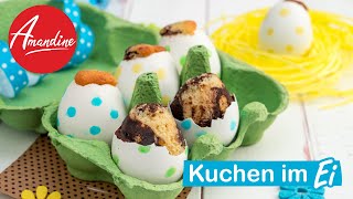 Kuchen in der Eierschale backen  Im Osterei backen  Rezept für Ostern [upl. by Airamahs]