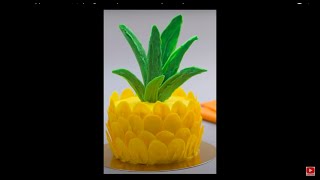 FAMOUS Pineapple Cake🍍😍 SpongeBob SquarePants Theme Cake  Hoopla Recipes shorts [upl. by Avah329]