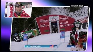 Bode Miller Kitzbühel DH 2008 in HD High Definition [upl. by Arrol]