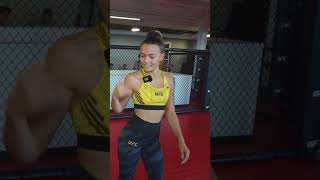 Luana Santos teaches Nina Drama how to dance Epic Fail  UFC 305 shorts ufc [upl. by Lerual]