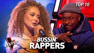 The Best RAPPERS in the Blind Auditions of The Voice  Top 10 [upl. by Ditter835]