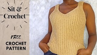 How To Crochet a Tank Top Tutorial [upl. by Meta]