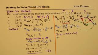 Shortcut to Find Circumcentre of a Triangle IB Maths 10 MPM2d [upl. by Esekram750]