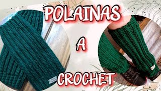 POLAINAS A CROCHET Imitacióndos dos agujas fácil y rápidas de hacer 🔴 Nana [upl. by Sayles]