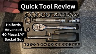 Quick Tool Review Halfords Advanced 40 Piece 14quot Socket Set [upl. by Charis]