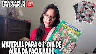 O QUE LEVAR NO PRIMEIRO DIA DE AULA DA FACULDADE DE ENFERMAGEM 💉👩🏻‍⚕️📚 [upl. by Pacificas]