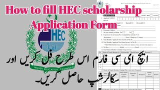 How to fill up HEC need base scholarship Application form properlyHow to apply for HEC scholarship [upl. by Scurlock]