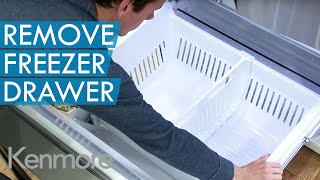 How to Remove Freezer Drawer  Kenmore GrabNGo Refrigerator [upl. by Lednyc564]