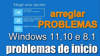 Cómo Reparar el inicio de Windows 1110 y 81Recuperación automáticaProblemas del Sistema Operativo [upl. by Inafetse]