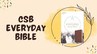 CSB Everyday Study Bible [upl. by Swor]