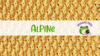 How To Crochet The Alpine Stitch  LEFT HAND VIDEO  Stitch Guide By FroggityFrogCrochet [upl. by Adaj]