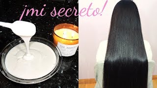 Mi Secreto para tener el Cabello Liso y brilloso natural  Keratina Casera Cabello lacio [upl. by Stevena252]