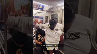 New York subway craziness shorts trendingshorts trump [upl. by Ahsyt]